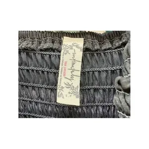 Intimately Free People Black Smocked Mini Dress Strappy V Neck‎ Small P thumbnail 3