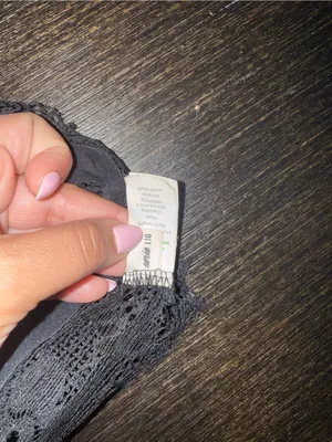 aerie Black Lace Bralette with Double Straps thumbnail 3