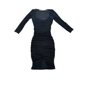 NWT Oh Polly Bodycon Ruched Mesh Dress‎ Black Halter Cut Out Rhinestone US 6 thumbnail 5