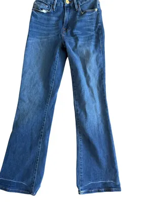 FRAME Le Crop Mini Boot Leg Denim Jeans Size 24 thumbnail 7