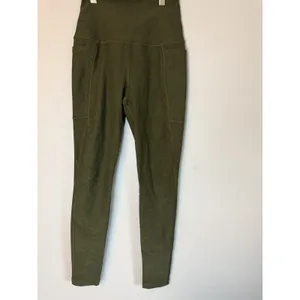 Beyond Yoga High Waisted Spacedye Capri Leggings Pockets Green Sz S NEW thumbnail 2