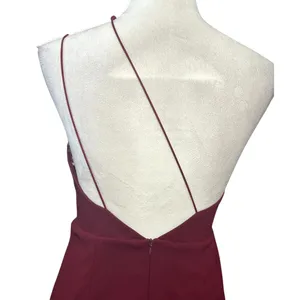 Lulus Burgundy One Shoulder Asymmetrical Mini Dress Side Slit S NWOT Cocktail thumbnail 7