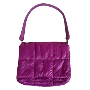 Urban Expression Magenta Puffer Quilted Vegan Shoulder Bag Crossbody Magenta thumbnail 2