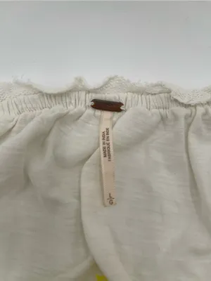 Free People Cotton Persuasion Embroidered Blouse Balloon Sleeve Oversized Large thumbnail 8