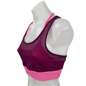 Alo Yoga Women's Pink Mesh Racerback Workout Athletic Sports Bra Crop Top Size M thumbnail 3