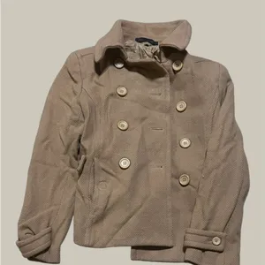 Express Women's Tan Double-Breasted Coat #445 thumbnail 1