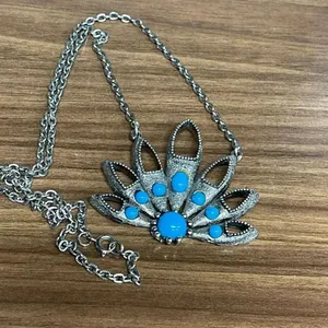 Vintage southwestern style statement necklace. 13.5” approximately thumbnail 3