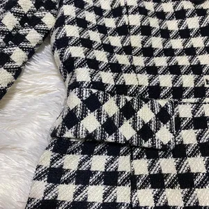 ZARA Houndstooth Buttoned Blazer thumbnail 4