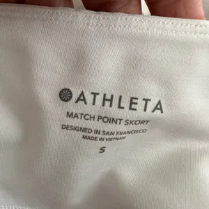 Athleta Match Point Skirt White Tennis Athletic Skort Summer Vacation Preppy thumbnail 5
