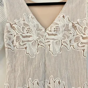 Lulus Sweet Messages White Embroidered Lace Half Sleeve Mini Dress Size S thumbnail 10