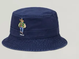Ralph Lauren Polo Bear Twill Bucket Hat Navy size S/M thumbnail 1