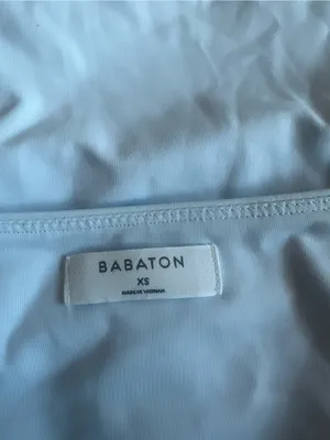 Aritzia Babaton Contour Squareneck Mini Dress glimmer light blue XS style 83055 thumbnail 2