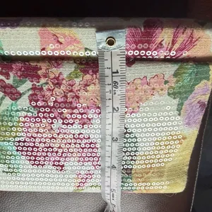 Victorian style Tapestry sequence floral clutch Pink thumbnail 7