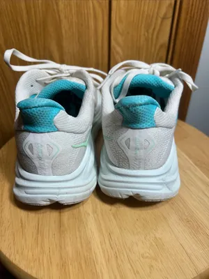 Hoka Women's White & Teal Running Sneakers thumbnail 3