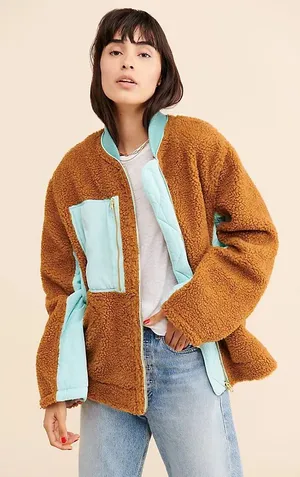 Free People Women’s Rivington Sherpa Jacket thumbnail 1