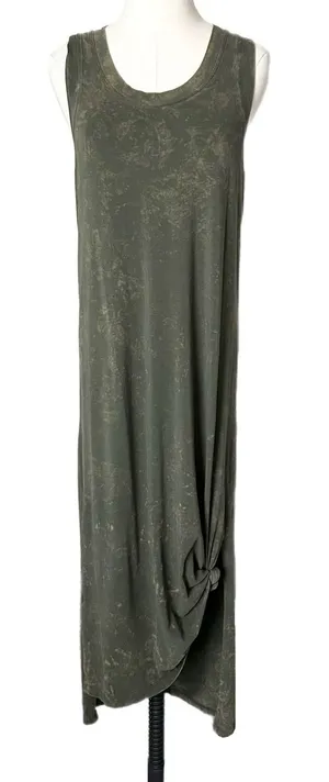Lululemon All Yours Tank Maxi Dress Cloudy Wash Dark Olive Green Size 6 thumbnail 1