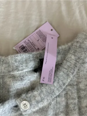 Wild Fable Gray ribbed loose fit cardigan thumbnail 2