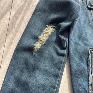 Iris Basic Distressed Fringe Hem Denim Jacket Small thumbnail 5