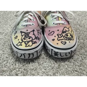 VANS Custom San Rio Kuromi My Melody Rainbow Tie Dye Low Top Skate Shoes Size 7 thumbnail 4