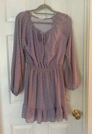Purple Long Sleeve Altar'd State Dress thumbnail 1