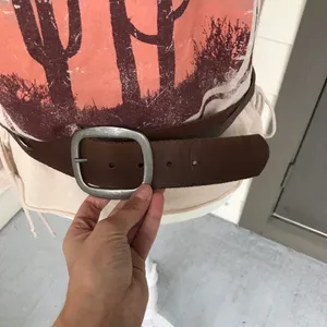 Vintage leather twisted tooled belt thumbnail 5