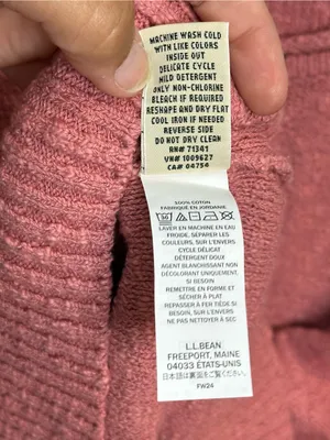 L.L.Bean Women’s XL Pink Cotton Textured Knit Crewneck Sweater Pullover thumbnail 11