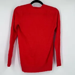 J. Crew Blood Orange Merino‎ Wool Cardigan small button down thumbnail 6