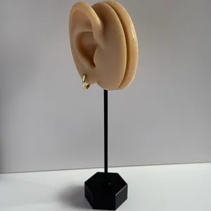 13mm Small Hoop Earrings for Women Irregularly Twisted Design Gold Hoop thumbnail 8