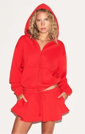 SKIMS Cotton Fleece Skirt thumbnail 1