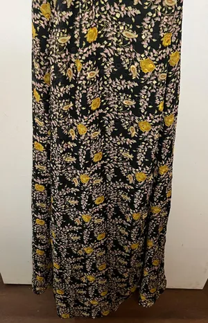 Lulus Black And Yellow Wrap Dress thumbnail 3