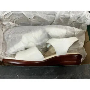 SAS Tripad Comfort Womens‎ White Leather T-Strap Wedge Sandals Made in USA 8.5M thumbnail 2