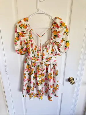 For Love & Lemons Emma Floral Mini Dress thumbnail 2