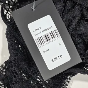 Frederick's of‎ Hollywood Kerry Asymmetrical Lace Bodysuit Lingerie Black M NWT thumbnail 3