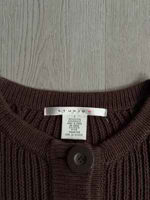 Studio M Y2K Chunky Knit Sweater Brown Size L thumbnail 3