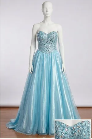 B Darlin Blue Ball Gown thumbnail 1