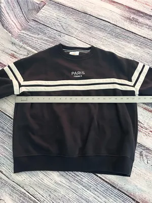 Lazy sundays Paris France Navy Striped Women's Sweatshirt thumbnail 7
