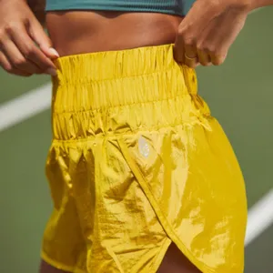 Free People Shorts Yellow High-Waisted The Way Home thumbnail 1