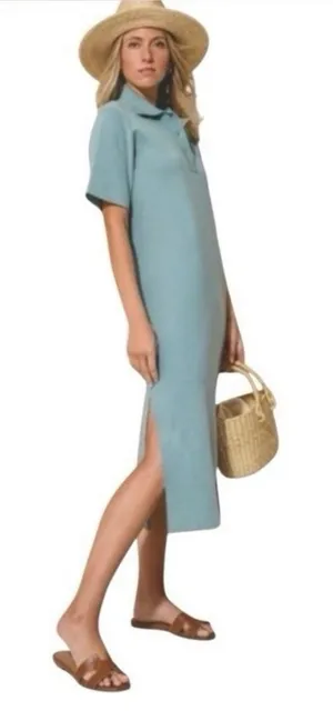 Tuckernuck Channing Polo Midi Dress Sage Green Knit Short Sleeve XS thumbnail 1