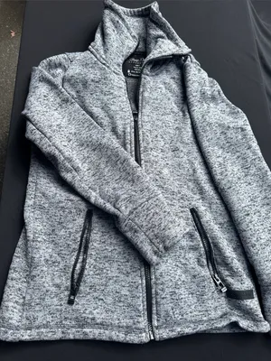 Calvin Klein Heather Gray Full-Zip Bomber Jacket thumbnail 1