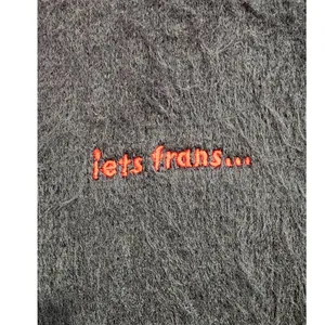iets frans... Urban Outfitters Fluffy Knit Vest Navy Blue Unisex L NWOT thumbnail 6