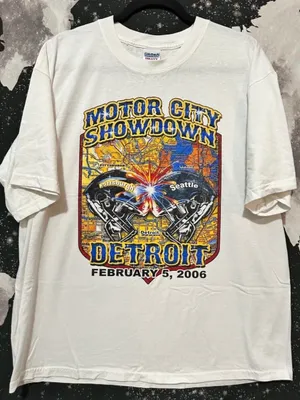 Super Bowl XL Motor City Showdown Football Shirt thumbnail 1