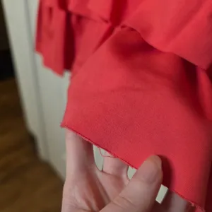 Dainty Jewells Coral Pink Ruffle Tiered Midi Skirt thumbnail 3