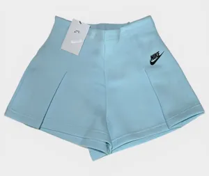 Nike Tech Fleece Pleated Shorts Glacier Blue Small NWT thumbnail 1