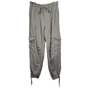 Abercrombie & Fitch Tan Khaki Drawstring Vintage Cargo Jogger Pants Women Size S thumbnail 2