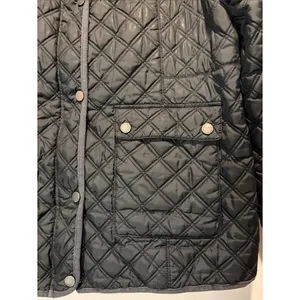 Lucky Brand Black Quilted Jacket Full Button + Snaps Pockets Lined Size XXL thumbnail 6