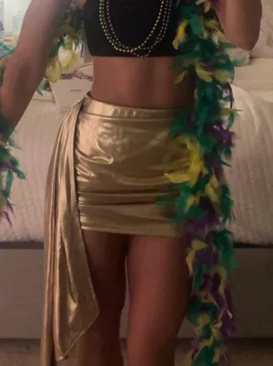 Finesse metallic gold skirt thumbnail 4
