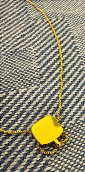 Gold Square Pendant Necklace - Women's Jewelry thumbnail 1