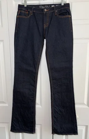 Miss Me Megan Bootcut Jeans Womens 31 Dark Wash Flap Pocket Denim Western Rugged thumbnail 1