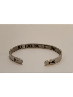 Jopcuff Women’s Expressions Silver Cuff Bracelet One Size thumbnail 5