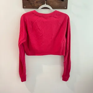 Gymshark‎ Womens Training Cropped Sweatshirt Red Long Sleeve Pullover Medium thumbnail 5